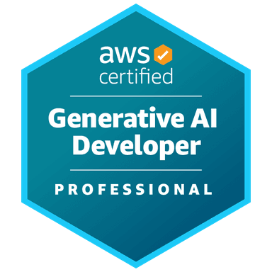 AWS Certified Generative AI Developer – Professional certification badge