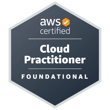 AWS Certified Cloud Practitioner certification badge
